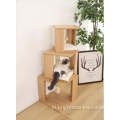 Desain baru 360 derajat kotak berputar pohon furnitur kucing ruang yang memadai